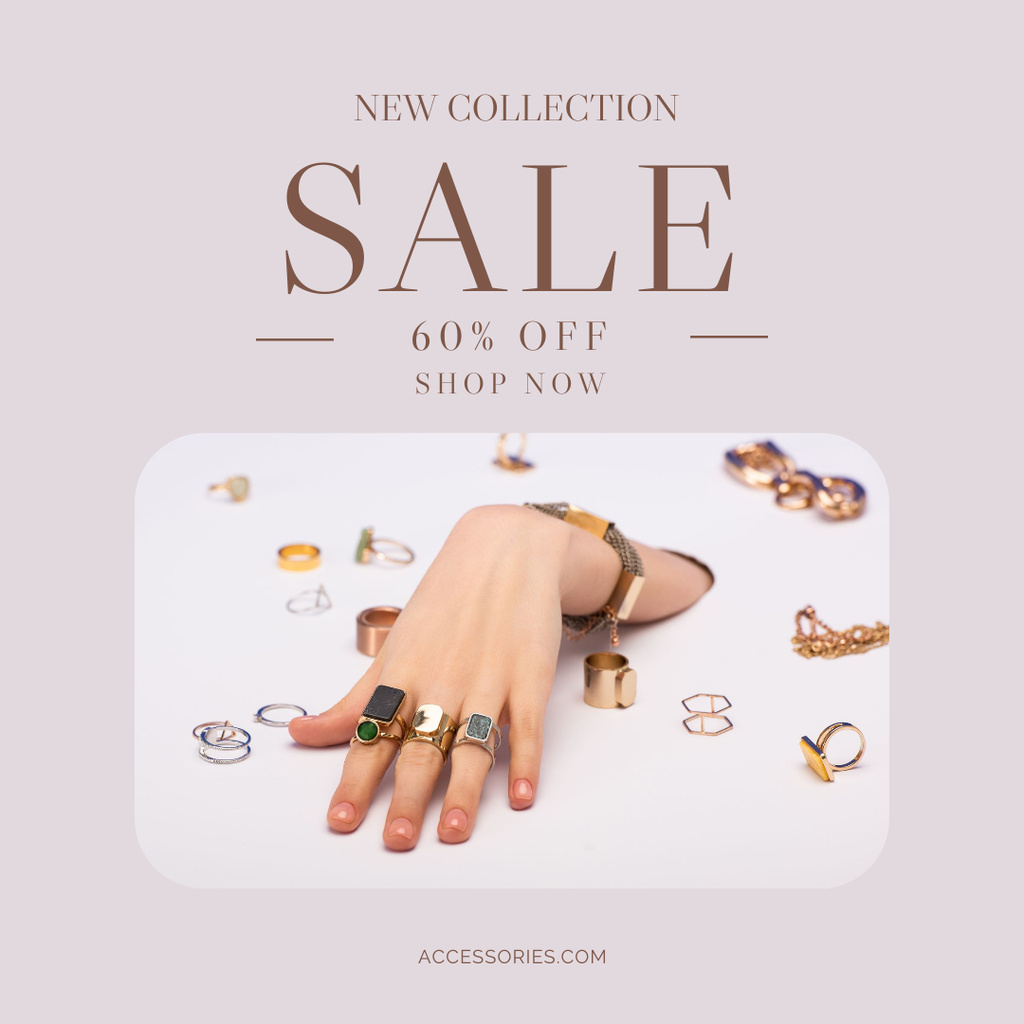 Modèle de visuel New Jewelry Collection Announcement  - Instagram