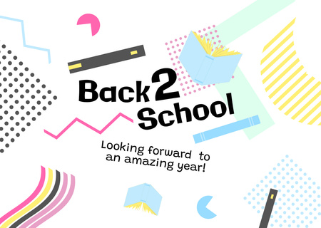 Back to School Announcement Card Design Template