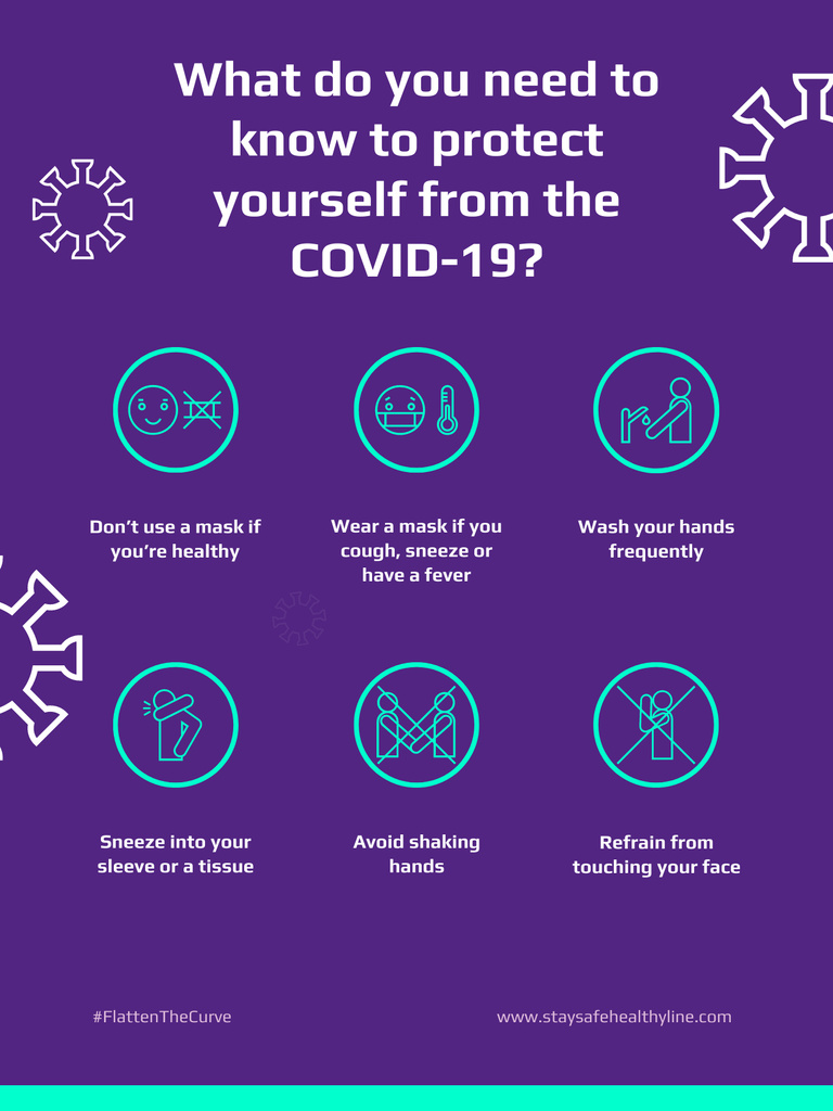 Platilla de diseño Raising Coronavirus Awareness Alongside Protective Measures Guidance Poster US