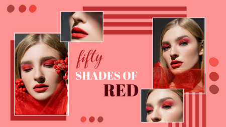 Fashion Makeup in Red Shades Title 1680x945px Design Template