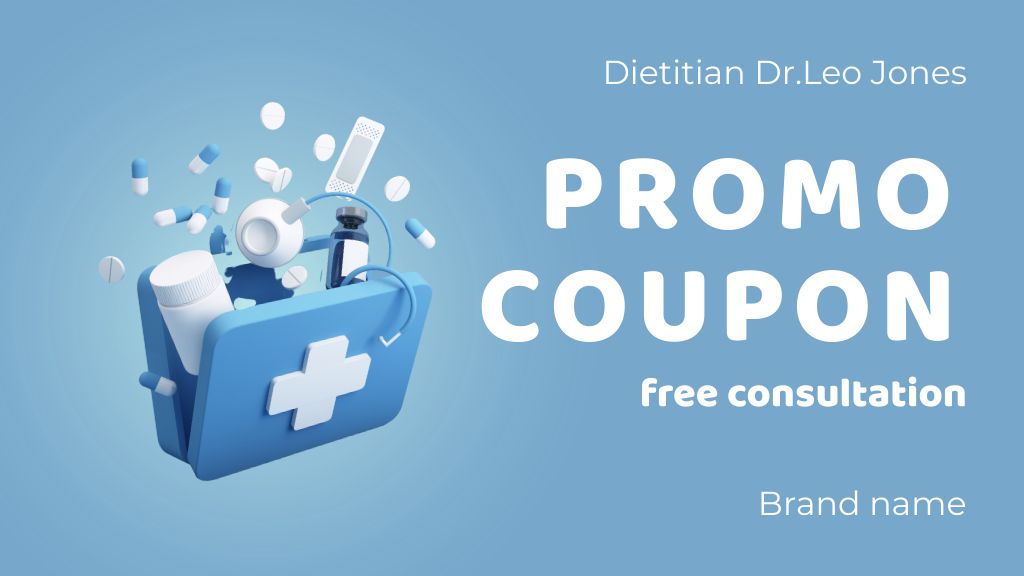 Dietitian Services Offer  with Free Consultation Label 3.5x2in Πρότυπο σχεδίασης