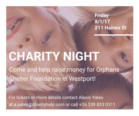 Corporate Charity Night Large Rectangle Design Template