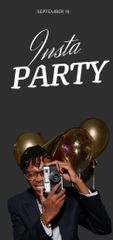Party Announcement with Man Holding Camera