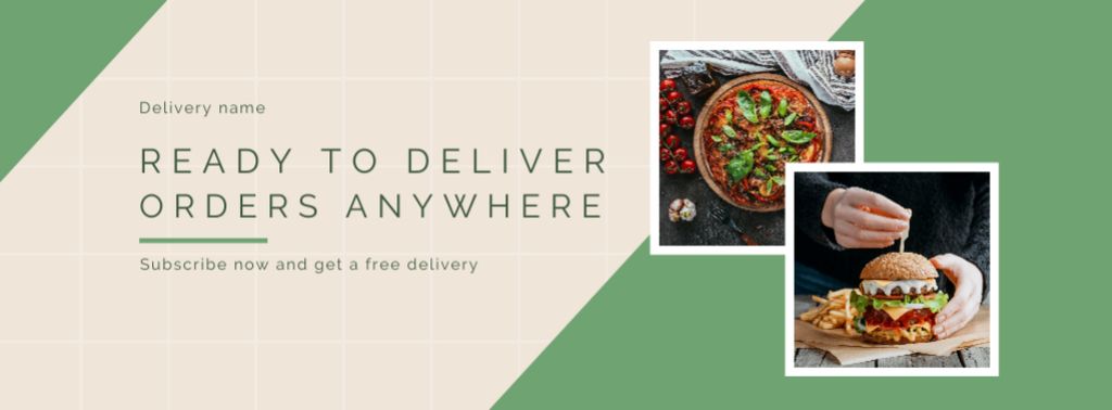 Template di design Everywhere Delivery Service Facebook cover