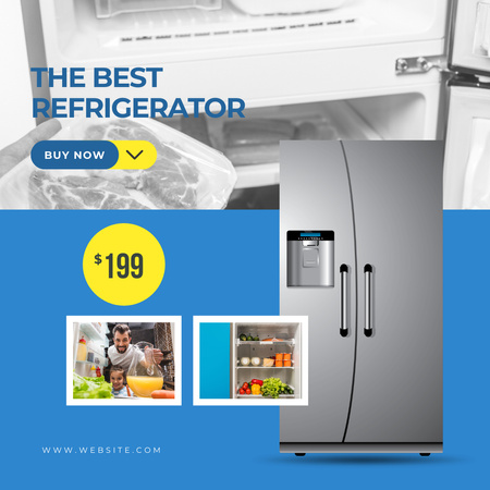 Designvorlage Werbung für elektronische Kühlschränke für Instagram