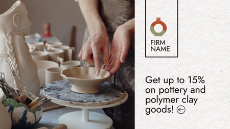 Platilla de diseño Pottery And Polymer Clay Handmade Goods Sale Offer Full HD video