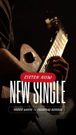New Single of Guitar Player TikTok Video Design Template