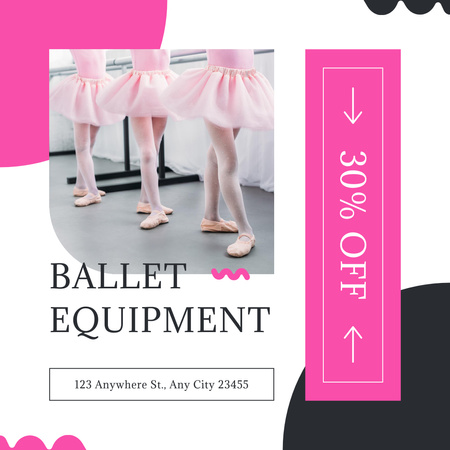 Ad of Discount on Ballet Equipment Instagram Design Template