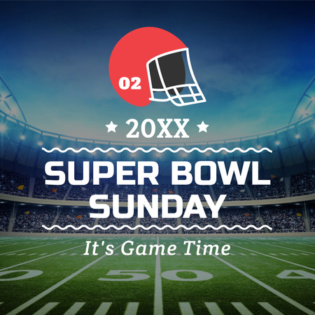 Plantilla de diseño de Anuncio del Super Bowl Instagram 