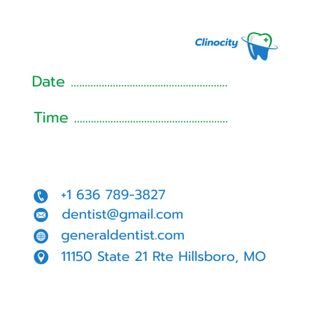 Dental Clinic Services Offer Square 65x65mm Design Template