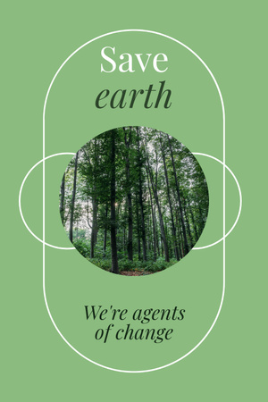 Plantilla de diseño de Call for Save the Earth Pinterest 