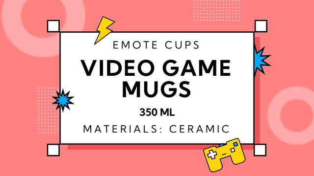 Video Game Mugs Offer Label 3.5x2in Design Template