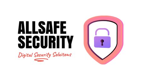 Platilla de diseño Digital Security Agency Business Card US