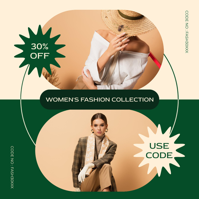 Special Promo with Woman in Stylish Summer Straw Hat Instagram AD Design Template