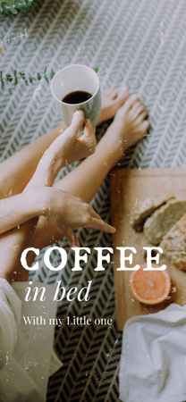 Woman having Breakfast with coffee Snapchat Geofilter Design Template