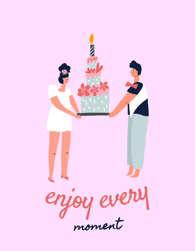 A Big Juicy Cake for a Special Moment T-Shirt Design Template