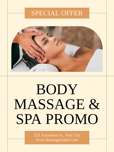 Special Offer for Body Massage Poster US Šablona návrhu