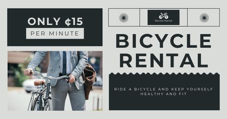 Aluguel de bicicletas para funcionários de escritório Facebook AD Modelo de Design