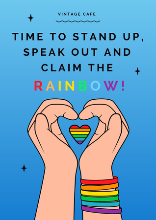 Pride Month Announcement Poster Tasarım Şablonu