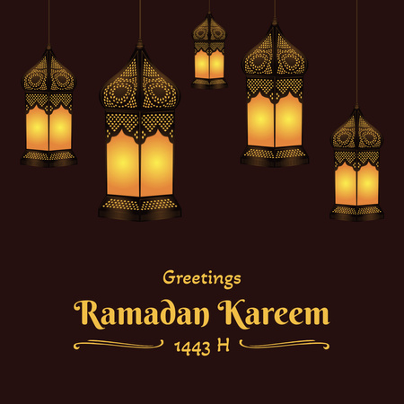 Light in Lanterns for Ramadan Greeting Instagram Design Template