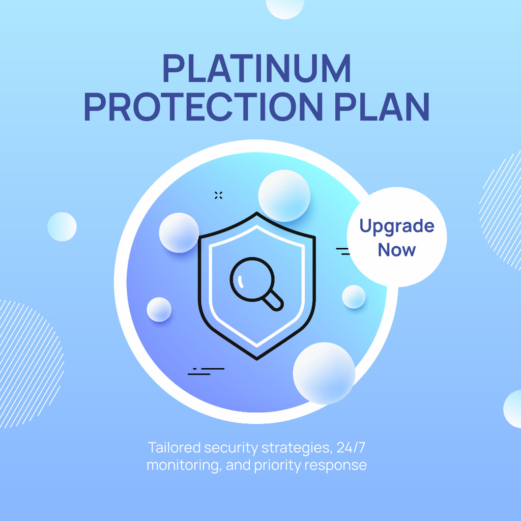 Protection Services for Your Software Instagram AD Šablona návrhu