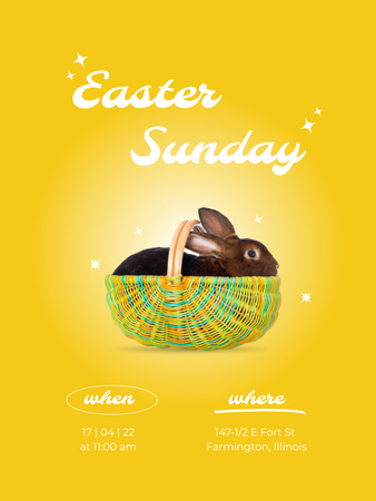Easter Holiday Celebration Announcement Poster US tervezősablon