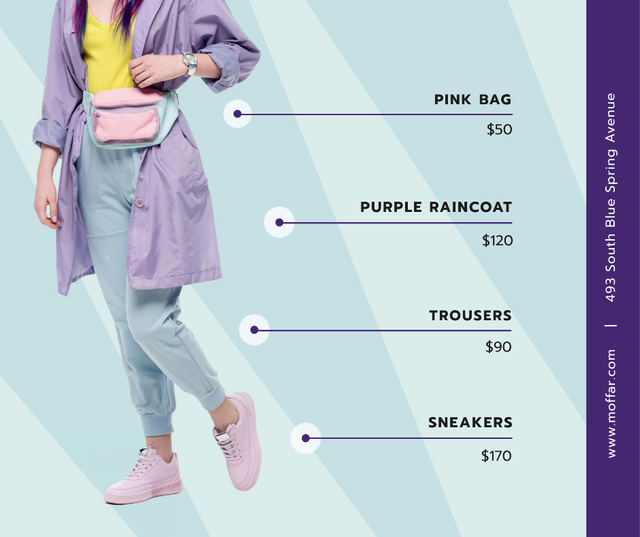 Plantilla de diseño de Fashion Ad Stylish Girl Wearing Raincoat Facebook 