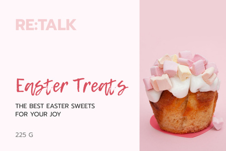 Delicious Easter Treats Offer Label Design Template