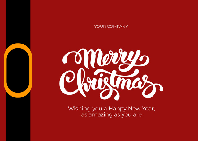 Warm Wishes for Christmas Holidays Postcard 5x7in – шаблон для дизайну