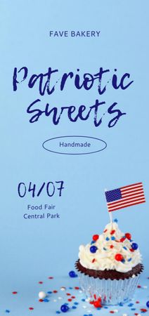 USA Independence Day Food Fair Announcement Flyer DIN Large Design Template