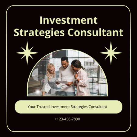 Platilla de diseño Investment Strategies Consultant Services Offer LinkedIn post