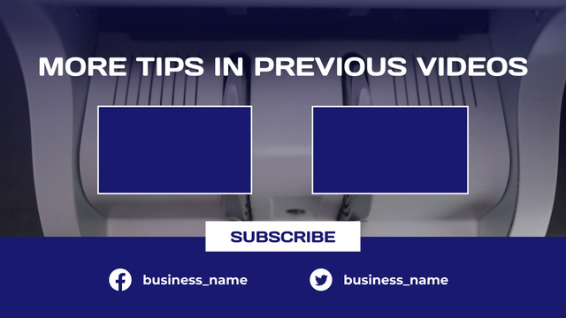 Offering Helpful Tips for Doing Business YouTube outro Design Template