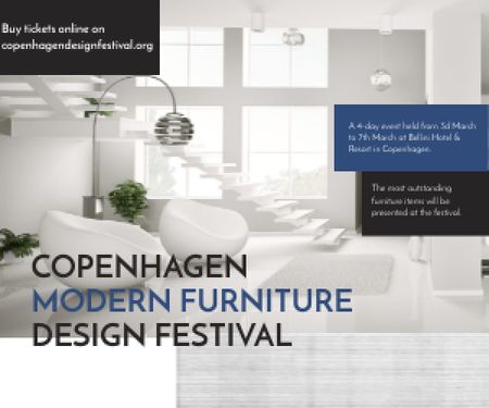 Copenhagen modern furniture design festival Medium Rectangle Πρότυπο σχεδίασης