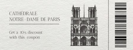Announcement of Tour to Paris with Sketch Coupon Design Template