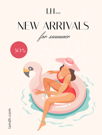 Platilla de diseño Summer Sale Announcement Poster US