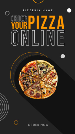 Order​ Your Pizza Online Instagram Story tervezősablon