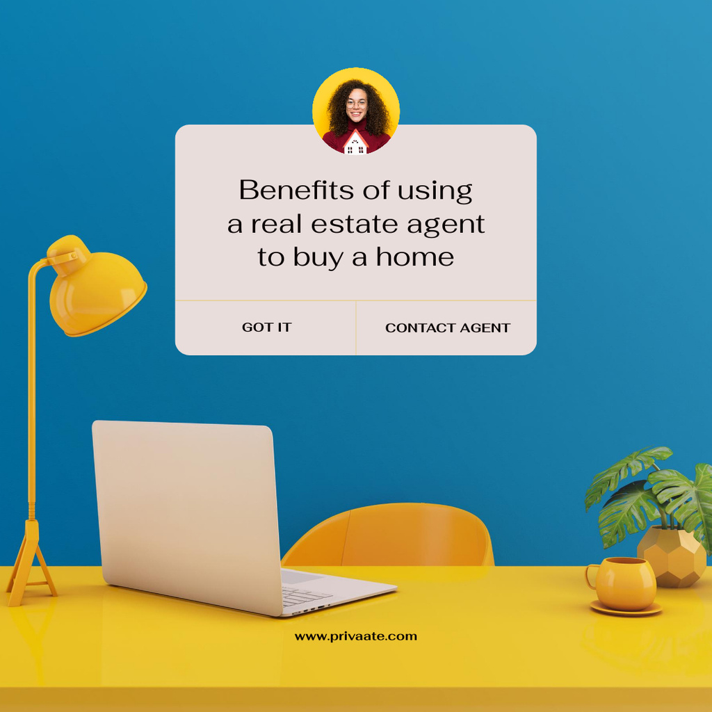 Real Estate Agency Services Benefits Instagram AD Modelo de Design