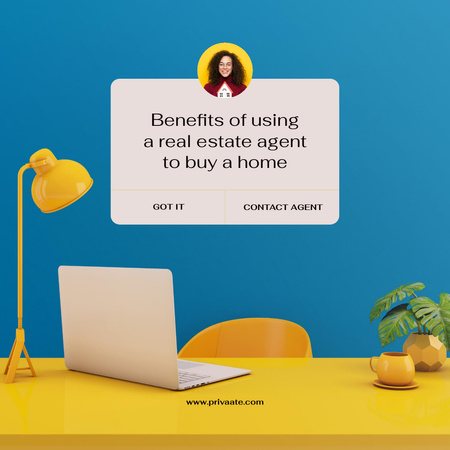 Real Estate Agency Services Benefits Instagram AD tervezősablon