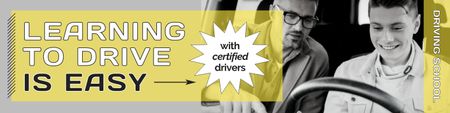 Driving School With Certified Drivers Tutors Offer Twitter Design Template
