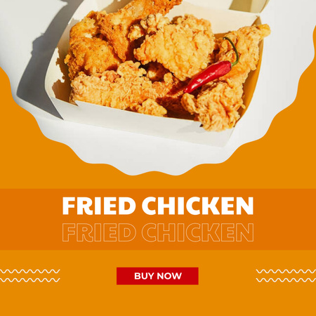 Plantilla de diseño de Oferta especial de venta de pollo frito Instagram 