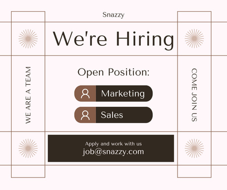 Open Positions in Marketing and Sales Facebook Design Template