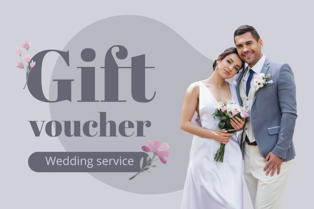 Plantilla de diseño de Discount on Wedding Services Gift Certificate 