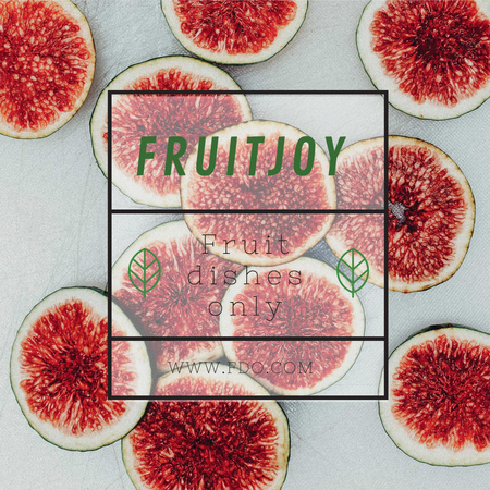 Ontwerpsjabloon van Instagram AD van Fruitschotels met verse vijgen