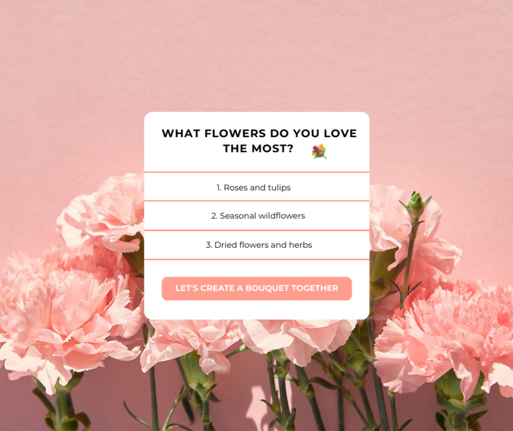 Designvorlage Pink Tender Peonies Flowers für Facebook