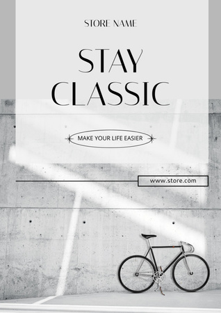 Bicycle Shop Ad Poster A3 Πρότυπο σχεδίασης