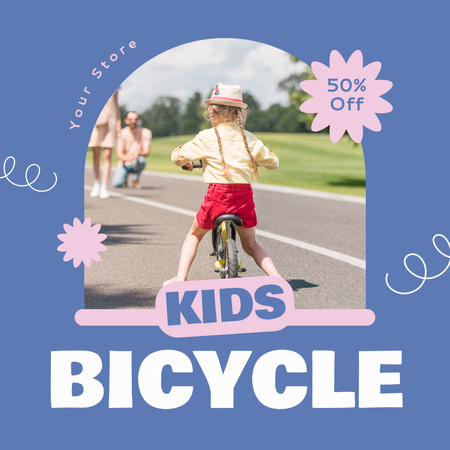 Kids Bicycle Bargain Instagram Design Template