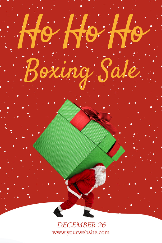 Boxing Day Sale Announcement Pinterestデザインテンプレート