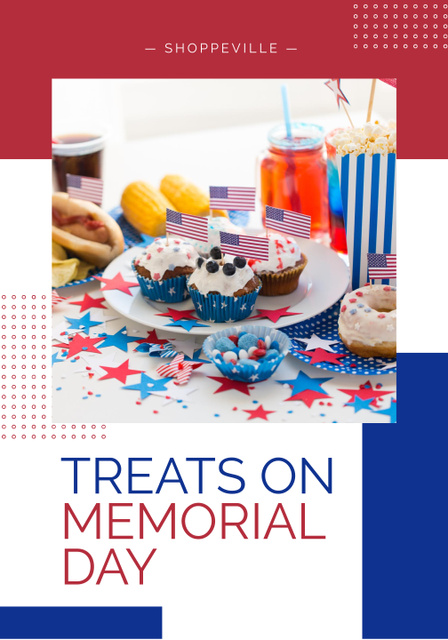 Memorial Day Treats Offer Poster 28x40in Design Template