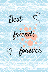 Best Friends Forever Quote In Blue