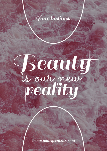 Ontwerpsjabloon van Poster A3 van Beauty Inspiration with Pink Bright Pattern